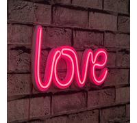 Opviq, Love - Pink, bande LED, rose, bande néon flexible, 37 x 19 x 2 cm