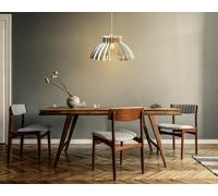 Opviq Lustre élégant en forme de couronne blanche, hauteur réglable 55 cm, corps en MDF, culot E27 max. 40 W, design scandinave, parfait pour les intérieurs modernes