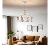 Opviq Lustre élégant et antiquité, corps en métal, hauteur réglable 70-95 cm, 8 douilles E14 (maximum 40 W) | Éclairage élégant pour espaces modernes, IP20