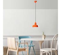 Opviq Lustre orange élégant, hauteur réglable 21-108 cm, corps en métal, abat-jour Ø 19 cm, douille E27, parfait pour les espaces de vie modernes, design élégant