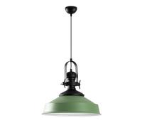 Opviq Lustre vert élégant, corps en métal, diamètre 41 cm, hauteur réglable 45-130 cm, douille E27, IP20, parfait pour les espaces de vie modernes et les salles à manger
