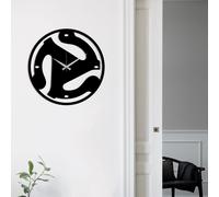 Opviq, Metal- TNL2105, Noir, Horloge murale, 48 x 48 cm, 100% métal (épaisseur : 1
