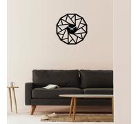 Opviq, Metal- TNL2118, Noir, Horloge murale, 48 x 48 cm, 100% métal (épaisseur : 1