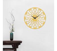 Opviq, Metal- TNL2185, Or, Horloge murale, 48 x 48 cm, 100% métal (épaisseur : 1