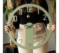 Opviq, Mood Metal Wall Clock - APS114 - Green, Horloge murale, vert, acier, 48 x 48 cm