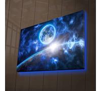 Opviq, NASA- LED4356, Coloré, Toiles, 45 x 70 cm, 100% suédine -Toile