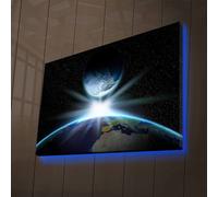 Opviq, NASA- LED4360, Multicolore, Toiles, 45 x 70 cm, 100% suédine -Toile
