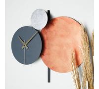 Opviq, Pavimento - Black, horloge murale décorative en métal, 100 % METAL, noir, 48 x 48 cm