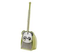 Opvonxeh Cleaning Set - Cute Panda Broom Combo, Lightweight Dustpan and Brush with Handle, Role Play Playset, Mini Household Helper for Organization, Pretend Play Use for Children 6.3x21.65 inches