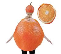 Opvonxeh Fruit Costume Adult, Orange Cosplay Fancy Outfit, 69.29 inches, Easy-Wear Dress-Up Suit with Lightweight Padding, Unisex Party Apparel for Festivals, Stage, Family Events