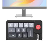 Opvonxeh Programmable Keypad, RGB Game Keyboard, 5.39x2.95x1.5 inches Hot Swappable Number Pad, Sturdy Wired Single Handed Joystick Controller for Graphic Design Workstation Computer Tasks