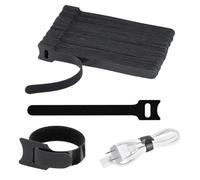 OPVYAEU 140 Pièces Attaches Câble scratch Réutilisable Gestion Câbles Organisateur Câble Fixation Riselant Attaches Câble Scratch pour PC Maison Noir 12×150 mm