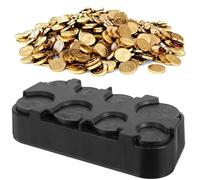 OPVYAEU 2 Pièces monnayeur, range monnaie, porte pieces de monnaie, porte monnaie trieur de pièces, Organiseur à Pièces de Monnaie - Boîte de Rangement à Euros avec 8 Compartiments