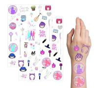 OPVYAEU 2 Tatouages Éphémères Enfant Kpop Anniversaire Tatouage Ephemere Kpop Kit Tatouage Enfant Poster Kpop Décoration Anniversaire Kpop Jouet Tatouage Kpop