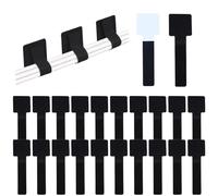 OPVYAEU 50 Pièces sangles auto-adhésives pour rangement des câbles sous le bureau, cable management, crochet et boucle autocollantes, organiseur de fils pour TV, PC, Ethernet, bureau, noir