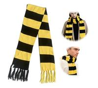 OPVYAEU “Yellow Wall” Écharpe -Écharpe inspirée par BVB Yellow Wall, écharpe douce jaune et noire pour enfants et adultes, écharpe BVB pour supporters, cadeau parfait pour fans de football