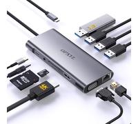 OPXYL Hub USB C Ethernet, hub USB-C 4K vers HDMI, adaptateur USB C multi-ports 11 en 1 de type C, compatible avec MacBook Pro, ordinateur portable, Air, iPad, station d'accueil USB-C