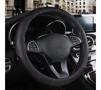 Couvre Volant Voiture en Cuir pour Hyundai i20,Housse Protege Volant Respirant Antidérapant,Couverture Volant pour Femmes/Hommes, Accessoires Interieur Auto,Black
