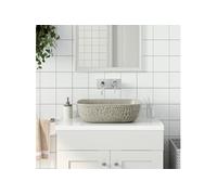 vidaXL Vasque à poser gris rectangulaire 48x37,5x13,5 cm céramique