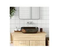 Opzetwasbak rechthoekig 48x37,5x13,5 cm keramiek zwart155094