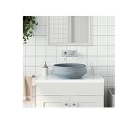 vidaXL – Vasque à poser ronde Ø41×14 cm en céramique grise 155066