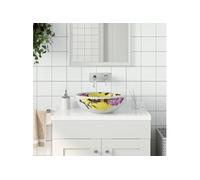 Opzetwasbak rond Î¦41x14 cm keramiek meerkleurig155054