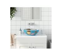 Opzetwasbak rond Î¦41x14 cm keramiek meerkleurig155055