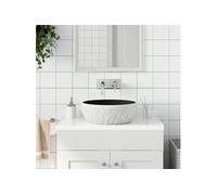 Opzetwasbak rond Î¦41x14 cm keramiek zwart en grijs155061