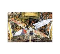 OqcEha Impression sur toile de Diego Rivera El Anahuac - Décoration murale d'intérieur - 30 x 45 cm
