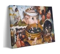 OqcEha Impression sur toile Hieronymus Bosch Les visions de Tondal - Art mural cool - Décoration murale d'intérieur - Idée cadeau - 30 x 45 cm