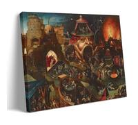 OqcEha Impression sur toile représentant le Christ dans les limbes de Jérôme Bosch - Idée cadeau - 60 x 90 cm