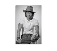 OqcEha Johnny Depp Poster vintage Superstar Impression sur toile Décoration d'intérieur Décoration moderne Cadeau 60 x 90 cm