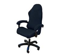 OQHAIR Ergonomique Housses de Chaise de Jeu Jacquard Extensible Housses de Chaise de Gaming Antidérapant Anti-poussière avec 2 Housses d'accoudoir avec Fermeture éclair -Bleu Marine