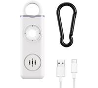 OQIMAX Alarme de poche rechargeable de 130 dB - Alarme personnelle avec flash LED - Sirène d'autodéfense - Porte-clés de sécurité - Alarme de poche d'urgence pour femmes/enfants/personnes âgées