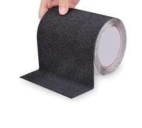 OQingluan Bande Antidérapante Adhésive pour Escaliers, 15cm*5m, Antidérapant Escalier Autocollant, Bande Antidérapante Extérieur, Imperméable, Découpable, Idéal pour les Escalier et les Marches, Noir