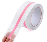 OQingluan Bande Antidérapante Escalier, 5cm*10m, Ruban Antidérapant Adhésif Phosphorescent, Ruban de Traction Antidérapant, Transparent, pour l'intérieur/l'extérieur, Rose