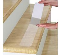 OQingluan Bande Antidérapante Escalier, 60cm*15cm, 15pcs, Ruban Antidérapant Adhésif Transparent, Ruban de Traction Antidérapant, Imperméable, pour l'intérieur/l'extérieur, Transparent