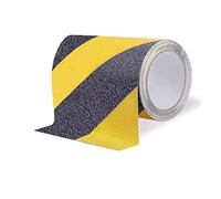 OQingluan Bande Antidérapante Escalier Extérieur, 15cm*10m, Bande Sécurité Antidérapant, Ruban Adhésif Antidérapant, Imperméable, Jaune & Noir