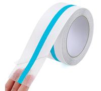 OQingluan Bande Antidérapante Escalier Phosphorescent, 5cm*10m | Ruban Antidérapant Adhésif, Ruban de Traction Antidérapant, Transparent, pour l'intérieur/l'extérieur, Bleu