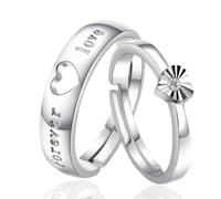 OQKAHIV 1 paire de bagues de fiançailles, bagues de fiançailles, bagues de mariage, bagues de fiançailles, bagues de mariage, bagues de fiançailles, bagues de mariage, bagues de mariage, bagues de