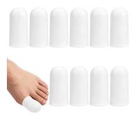 OQKAHIV 10 Pièces Silicone Toe Covers, Protège Orteils, Protection du pouce, Protège Gros Orteil Silicone, Protection doigt de pied Respirants, Protecteurs D'orteil (bouche fermée-Couleur chair)