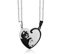 OQKAHIV 2 pcs Colliers d'amitié, colliers avec Chat pendentifs de dessins animés pour amis proches, cadeau parfait pour l'anniversaire de votre meilleur ami, Pour les filles et les garçons femmes