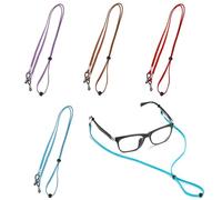 OQKAHIV Cordon Lunette, 4 Pièces Cordon Lunettes Chic, Universel Lunettes Sangle, Multicolore Réglable Corde à Lunettes, Tissu Cuir PU Chaînes à Lunettes pour Lunettes de Soleil et Lunettes de Lecture