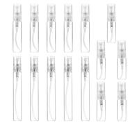 OQKAHIV Ensemble de 15 mini vaporisateurs de parfum transparents, vides et portables pour échantillons, voyages et cosmétiques, Flacons atomiseurs de 3 ml, 5 ml et 10 ml