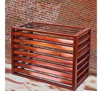 OQOPO Clôture de stores en aluminium, clôture robuste pour climatiseur, bois imperméable et anti-poussière pour l'extérieur pour cacher l'unité de climatisation extérieure