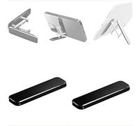 OQSM 2pcs Phone Kickstand Ultra Thin Stick-on Adjustable Phone Stand, (Adjustable Angle and Vertical & Horizontal Stand) Universal Cell Phone Mount for IPhone Ipad Smartphone Tablets and More (Black)