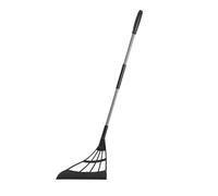 OQSM Balai magique multifonction 2 en 1 en silicone - Balai d'essuie-glace réglable avec raclette et manche télescopique pour carrelage, douche, sol - Noir