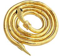 OQSM Snake Necklace for Women Bendable Snake Necklace Curved Alloy Cuff Snake Choker Medusa Headpiece Adjustable Collar The Best Gift for Girlfriend (Gold)