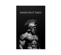 OQUAJK Poster de motivation spartiate sur toile - Décoration murale pour salon, chambre à coucher - 60 x 90 cm