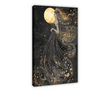 OQUAJK Poster sur toile Astraea - Déesse des étoiles - Décoration pour chambre à coucher, bureau, chambre - Cadeau - 30 x 45 cm